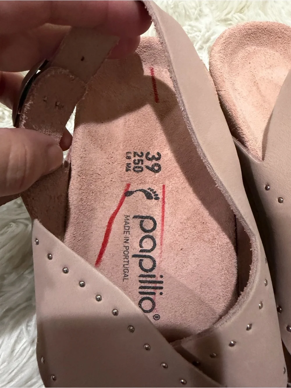 Papillio Birkenstock Samira Rivet Rose Platform Wedge Sandals - Size 39 US 8.5